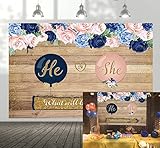 Hintergrund mit Aufschrift 'He or She Boy or Girl', Ballon-Blume, Fotografie-Hintergrund, Babyparty, Geburtstag, Party, Banner, Dekoration, 7x5