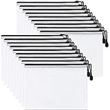 Pyatofyy 18 Pack A5 Mesh ReiiVerschluss Pouch, ReiiVerschluss File Tasche, Brett Spiele Aufbewahrungs Taschen für Schul BüRo Bedarf und R
