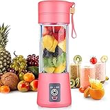 AUFELL Persönlicher Mixer, Tragbarer Saftpresse Elektrischer Fruchtmixer, Mini Blender Smoothie Maker Mixer, USB-Saftmixer, Wiederaufladbar, 6 Klingen in 3D für Hervorragende Mischung, 380 ML R