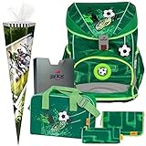 Green Goal - Fussball - DerDieDas ErgoFlex Superlight Schulranzen-Set 6tlg. - SCHULTÜTE GRATIS DAZU