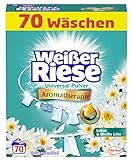 Weißer Riese Universal Pulver, Aromatherapie Lotus & Weiße Lilie, Vollwaschmittel, 70 Waschladungen, Riesen Duft Erleb