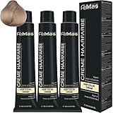 FemMas Haarfarbe Platinblond Intensiv 11.0 I professionelle Creme Haarfarbe in Blond mit pflegendem Arganöl, Keratin & Ceramiden I als dauerhafte Haarfärbung oder Tönung, 3x100