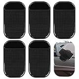 Yangfei 5 Stücke Handy Anti Rutsch Pad, Smartphone Auto KFZ Halterung Anti Rutsch Matte mit starker Haftung Klebe Matte Haftmatte PVC Armaturenbrett Tablet Klebematte für Handy Sonnenbrille Schlü