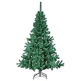 havalime Künstlicher Weihnachtsbaum, Christbaum - Ausklappbare Zweige aus PVC, Stamm aus Metall, inklusive Plastikfuß (210 cm)