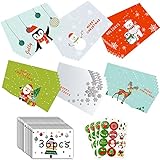 36 Stück Weihnachtskarten，Kreative Weihnachtsgrußkarten，Weihnachtskarten mit Umschlag，Weihnachtskarten Blanko，Weihnachtskarte Postkarte，Doppelkarten/Klappkarten mit Briefumschlag