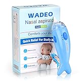 WADEO Nasensauger Baby Elektrisch Nasal Aspirator mit Musik 2 Saugniveaus Nasenschleimentferner Sicherer Schneller Waschbar Wiederverwendbar für Neugeb