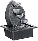 Zen'Light Cascade-V2 Wasserfallbrunnen Polyresin grau/schwarz 17 x 21 x 26 