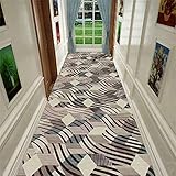 Geometrische Muster Flur Läufer Teppich Griffige Küche/Treppen/Hotel Griffige Vorleger Startseite Lange Fußmatten Frei Cut Größe: 100x600cm Hall Rugs (Size : 80x300cm)