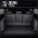 POPQ Auto Leder Kofferraummatte Kofferraumschutz für Ford Focus Kuga Ecosport Explorer Mondeo Fiesta Mustang Kofferraumwanne Voll umgeben Antirutschmatte Kofferraum Schutzmatte Zubehö