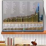 FUMOJI Bullets Bilder Details Wandbilder Drucke Schusswaffen Bullet Gemälde Poster Vintage Munition Wohnzimmer Dekor Kein Rahmen (40X60cm)