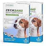 NaturaPets® Zeckenhalsband für kleine Hunde im 2er-Pack | Ungezieferhalsband bis zu 4 Monate aktiv | 2 Stück