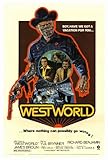 Westworld Film Poster 27 x 40-69 cm x 102 cm, Benjamin Yul Brynner Richard James Brolin Van Patten Majel Barrett Dick