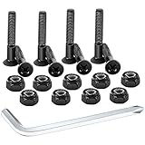 24 Stücke Skateboard Hardware Set Skate Schrauben Teile Standard Kreuz Schraubendreher Kopf Longboard Kreuzer Sechskant Schlüssel Befestigung Schrauben Schwarzes Befestigung Schrauben Set, 1,25 Z