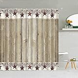 Haushalt alte holztür duschvorhang holzleiste Bad Badezimmer dekorative Wand wasserdichtes Tuch S.13 90x180