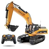 WGLL 23 Kanal- Fernbedienung Bagger, Baufahrzeug Rc Traktor, Full Metal Bagger Spielzeug, Trägt 180 Lbs, Diggs 1, 1 Pfund pro Kubikzoll, Echt Smok