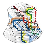 Washington DC Map Neck Gaiter Warmer Winddichte Maske Staub Gesicht Kleidung UV Gesichtsmaske Sturmhaube Schal für Ourdoor Sport Schw