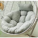 Hängesessel Kissen Rund,Auflagen für Baumwoll Hängeschaukel, Verdickte Hängende Ei Hängemattenstuhl Kissen Pad, für Patio Garten, Chaukelstuhl Sitzkissen Hängestuhl Rückenkissen in Der L