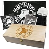 Spass kostet Geschenk Box Give Respect to get Respect mit Fahnen Flachmann Schlauchschal Kopfkissenbezug