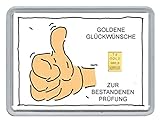 1g Goldbarren 999,9 Feingold in Motivbox 'Goldene Glückwünsche zur Bestandenen Prüfung' in edler Goldverpackung