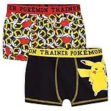 Pokemon Unterhosen Jungen, Kinder Pokemon Boxershorts Jungen, Unterwäsche für Jungen und Jugendliche, 2er Pack Baumwolle Boxershorts Kinder, Jungen Geschenke (Mehrfarbig, 9-10 Jahre)