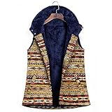 ZYYM Weste Damen Outdoor Kapuzen Weste äRmellos Fleeceweste Teddyfell Warm Fellweste Damen Kunstfell Jacke Teddyfleece Fellweste Winter Casual Kapuzenjacke Elegante Cardigan äRmellose Mantel Park