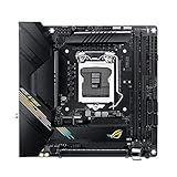 ASUS ROG STRIX B460-I GAMING Mainboard Sockel 1200 (Mini-ITX, AI Networking, WiFi 6 (802.11ax), Intel 1Gbit/s-Ethernet, 2x M.2 und SATA)