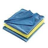 PERSOSELL® komplettes Mikrofasertücher-Set zur Vor- & Nachreinigung | endlich kommt Freude auf beim Putzen! Saugstark, langlebig, streifenfrei & fusselfrei |40x40 | Fenster-Putztü
