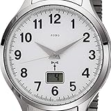 JOBO Herren Armbanduhr Funk Funkuhr Edelstahl Flexband Herrenuhr mit D
