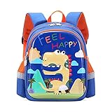 WXYPP Abschleppseil Mit Anti-verloren Gürtel Nette Dinosaurier Schultasche Kindergarten Baby-2-3-4 Jahre alt Ultraleichte Kinder-Rucksack Mini (Color : Blue)