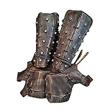Kaicurhu Herren Mittelalterliche Ritter Armschienen Leder Breite Manschette Steampunk Herren Leder Breite Manschette Wrap Gauntlet Wristband Befestigung Armschiene Vambrace Armor C