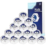 SmartMaster Sechskantmuttern Sicherungsmutter, 304-Edelstahl-Muttern M12, Silber 15 Stück Im Pack Stoppmutter Selbstsichernde-Einschraubmutter, Selbstsichernd M