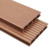 Gelten,Terrassen, Balkone oder Bereiche neben einem,WPC Terassendielen mit Montagezubehör 16 m² 2,2 m B