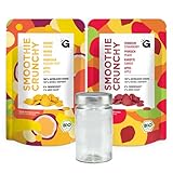 GNUSSPER Smoothie Crunchy Geschenk- und Probierset | 2er Bundle plus Vorratsglas | Premium Bio-Qualität aus D