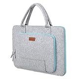 Ropch 11.6 Zoll Laptoptasche Schutzhülle mit Griff, Filz Notebooktasche Laptophülle Laptop Aktentasche Hülle Schutztasche für Acer / Asus / Dell / Lenovo - Grau & Hellb