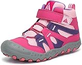 Mishansha Walkingschuhe Mädchen Wanderschuhe rutschfest Verschleißfest Outdoorschuhe Trekkingstiefel, Rosa, 32 EU