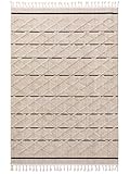 benuta TRENDS Kurzflor Teppich OYO Cream 80x150 cm - Moderner Teppich für W