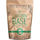 L Arginin Base Pulver - 500g Veganes Arginin Pulver 5g pro Tagesdosis - L-Arginin Ist Die Reinste Quelle Mit Höchster Bioverfügbarkeit Und Optimalen PH W