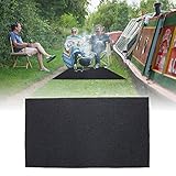 Zerone Grill-Schutzmatte, feuerfest, Bodenschutz, für Grill, Kamin, Camping, 75 x 124 