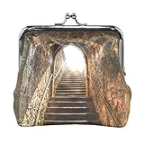 Mini Münztasche Antike Passage Mysterious Flur Mädchen Geldbörsen mit Kussverschluss Münztasche für Frauen für Frauen Mädchen 4,5x4,1 Z