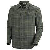 Columbia Cool Creek Herren-Langarmshirt, kariert, Kies, Größe XL