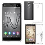 ebestStar - kompatibel mit Wiko Robby Hülle Handyhülle [Ultra Dünn], Premium Durchsichtige Klar TPU Schutzhülle, Soft Flex Silikon, Transparent + Panzerglas Schutzfolie [Phone: 155x79.1x10mm, 5.5'']