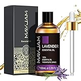 MAYJAM Lavendel ätherische Öle 100 ml, 100% Reine Natürliche ätherische Öle, ätherisches Aromatherapieöl von Therapeutischer Qualität, Duftöle für Diffusor, Luftbefeuchter, Perfekte Geschenk