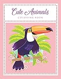 Cute Animals Coloring Book: Stress Relieving Animal Desig