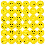 Oblique-Unique® 180 Gelbe Smiley Face Sticker ø 2cm - Lächeln - Neutral - Traurig