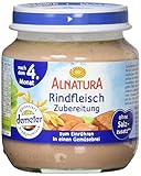 Alnatura Demeter Bio Rindfleischzubereitung, glutenfrei, 6er Pack (6 x 125 g)