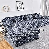 Couchbezug L Form,L-förmiges Ecksofa mit Elastische Stretch Sofabezug für 1/2/3/4 Sitzer,Sofa üBerzug für Sektionssofa,Stoffbezug Sofa Cover für 1 Sitzer,Ecksofa Bezug,Sofa Lehnenschutz C