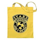 Kiwistar Raccoon Police Department Tragetasche Baumwolltasche Stoffbeutel Umhängetasche Langer Henk