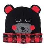 Britt's Knits Unisex-Kinder Critter Winter-Hut, bär, Einheitsgröß