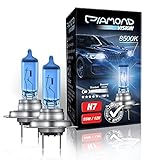 2x H7 55W 12V Diamond Vision Xenon Look Effekt Halogen KFZ Lampen Birnen Licht Optik Super Ultra White 8500k Abblendlicht Fernlicht Nebelscheinwerfer Kaltweiss Weißes Licht Weiß Duobox PX26D