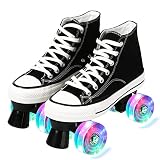 HXSNB Rollschuhe Low-top Rollschuhe Vierrädrige Rollschuhe Outdoor Indoor Zweireihige Rollschuhe Mädchen Jungen und Jugendliche Ideal für Anfänger Skates für Damen,A-44